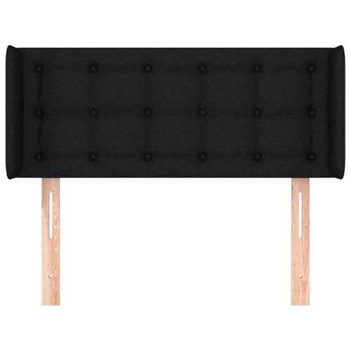 Uzglavlje s ušima crno 103x16x78/88 cm od tkanine - Crna 103 x 16 x 78/88 cm 1 Cijena