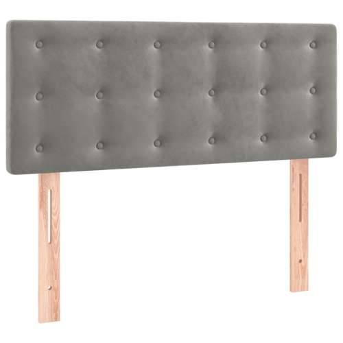 Box spring krevet s madracem svjetlosivi 100x200 cm baršunasti - Svjetlosiva 100 x 200 cm gumbi Cijena