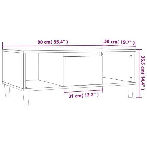 Stolić za kavu crni 90 x 50 x 36,5 cm od konstruiranog drva - Crna 1 Cijena