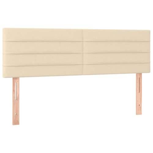 Krevet s oprugama i madracem krem 140x200 cm od tkanine - Krema 140 x 200 cm vodoravne pruge Cijena