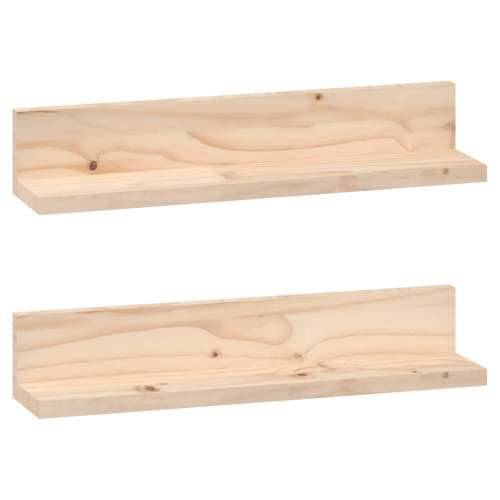 Zidne police 2 kom 50 x 11 x 9 cm od masivne borovine - Prirodna 50 x 11 x 9 cm 1 Cijena