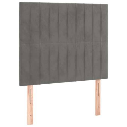 LED uzglavlje svjetlosivo 100x5x118/128 cm baršunasto - Svjetlosiva 100 x 5 x 118/128 cm 1 Cijena