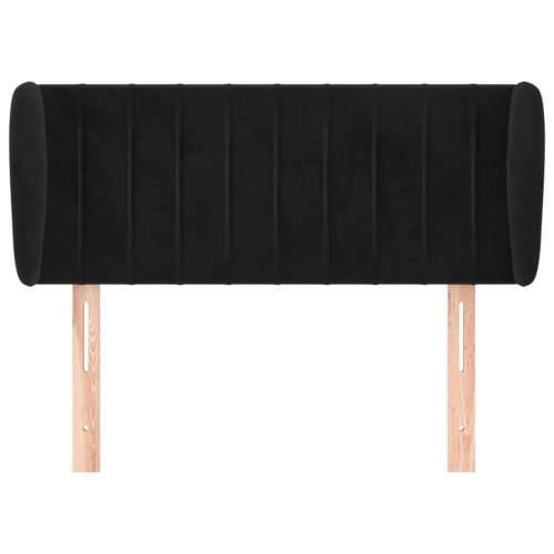 Uzglavlje s ušima crno 83x23x78/88 cm baršunasto - Crna 83 x 23 x 78/88 cm 1 Cijena