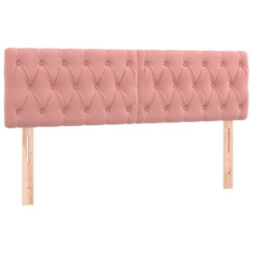 Krevet box spring s madracem LED ružičasti 160x200cm baršunasti - Ružičasta 160 x 200 cm Dizajn s gumbima Cijena