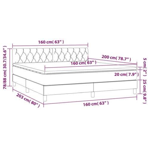 Krevet box spring s madracem LED ružičasti 160x200cm baršunasti - Ružičasta 160 x 200 cm Dizajn s gumbima Cijena
