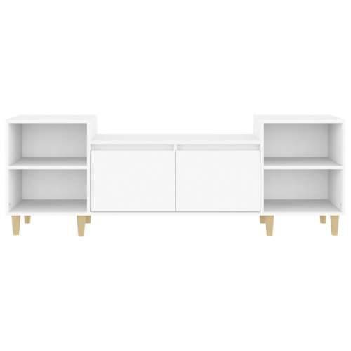 TV ormarić bijeli 160 x 35 x 55 cm od konstruiranog drva - Bijela 1 Cijena