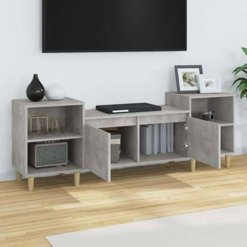 TV ormarić boja betona 160x35x55 cm od konstruiranog drva - Beton siva 1 Cijena