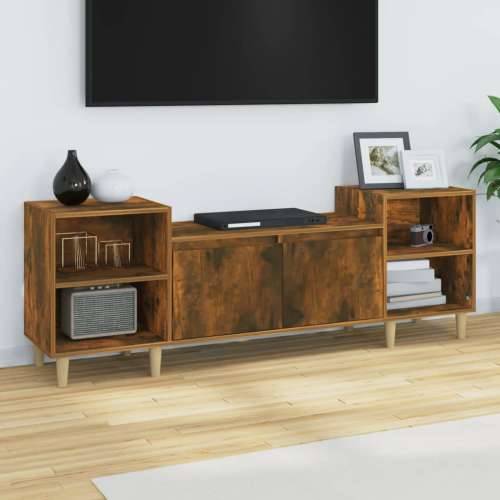 TV ormarić boja dimljenog hrasta 160x35x55 cm konstruirano drvo - Dimljeni hrast 1 Cijena