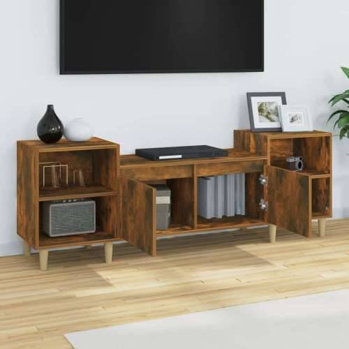 TV ormarić boja dimljenog hrasta 160x35x55 cm konstruirano drvo - Dimljeni hrast 1 Cijena
