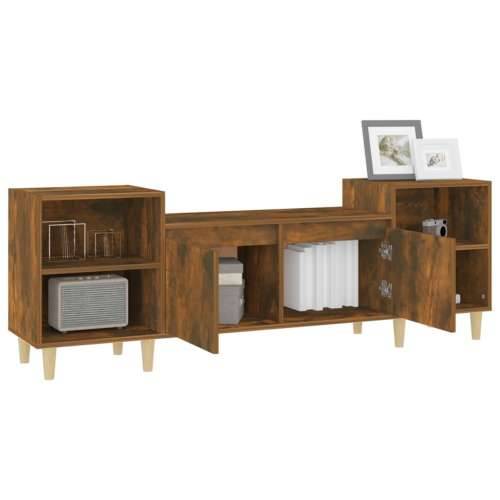 TV ormarić boja dimljenog hrasta 160x35x55 cm konstruirano drvo - Dimljeni hrast 1 Cijena