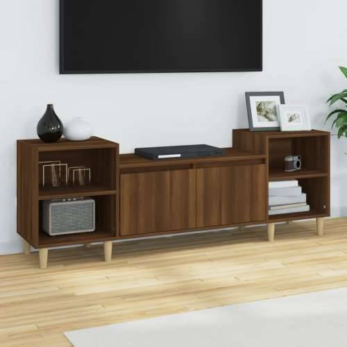 TV ormarić boja smeđeg hrasta 160x35x55 cm konstruirano drvo - Smeđi hrast 1 Cijena