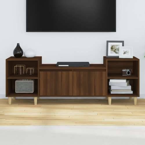 TV ormarić boja smeđeg hrasta 160x35x55 cm konstruirano drvo - Smeđi hrast 1 Cijena