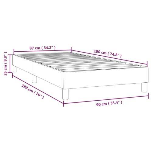 Okvir za krevet krem 90x190 cm od umjetne kože - Krema 90 x 190 cm 25 cm Cijena