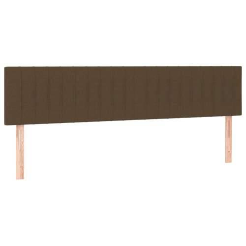 Krevet s oprugama i madracem tamnosmeđi 180x200 cm tkanina - Tamno smeđa 180 x 200 cm Okomite pruge Cijena