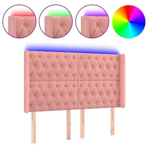 LED uzglavlje ružičasto 147x16x118/128 cm baršunasto - Ružičasta 147 x 16 x 118/128 cm 1 Cijena