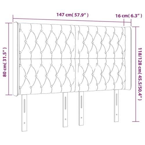 LED uzglavlje ružičasto 147x16x118/128 cm baršunasto - Ružičasta 147 x 16 x 118/128 cm 1 Cijena
