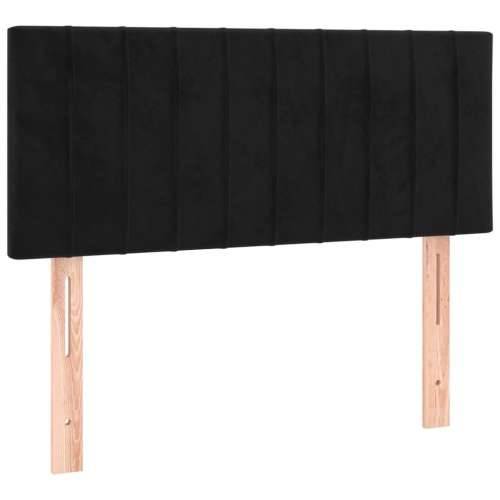 Krevet box spring s madracem LED crni 120 x 200 cm baršun - Crna 120 x 200 cm Okomite pruge Cijena