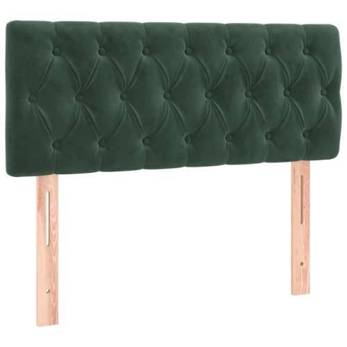Box spring krevet s madracem tamnozeleni 100x200 cm baršunasti - Tamnozelena 100 x 200 cm Dizajn s gumbima Cijena