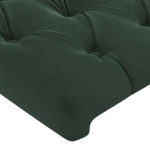 Uzglavlje s ušima tamnozeleno 103x23x78/88 cm baršunasto - Tamnozelena 103 x 23 x 78/88 cm 1 Cijena