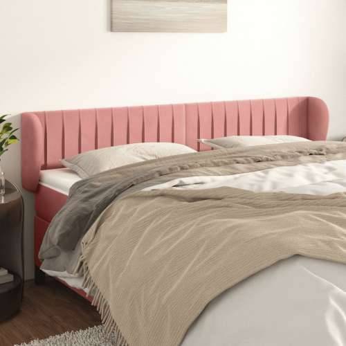 Uzglavlje s ušima ružičasto 203x23x78/88 cm baršunasto - Ružičasta 203 x 23 x 78/88 cm 1 Cijena