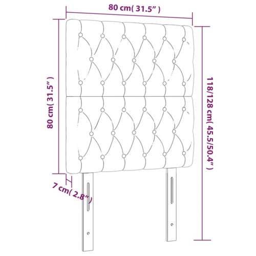 LED uzglavlje ružičasto 80x7x118/128 cm baršunasto - Ružičasta 80 x 7 x 118/128 cm 1 Cijena