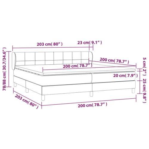 Krevet s oprugama i madracem tamnosivi 200x200 cm baršunasti - Tamno siva 200 x 200 cm Blok s kvadratima Cijena