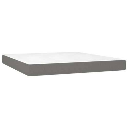 Krevet box spring s madracem LED tamnosivi 160x200 cm tkanina - Tamno siva 160 x 200 cm Gladak dizajn Cijena