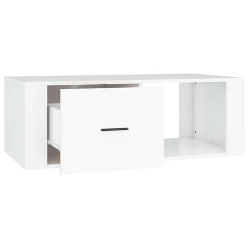 Stolić za kavu bijeli 100 x 50,5 x 35 cm od konstruiranog drva - Bijela 1 Cijena