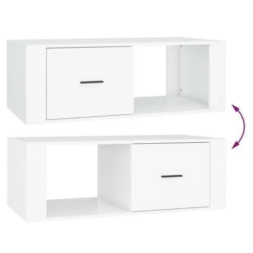 Stolić za kavu bijeli 100 x 50,5 x 35 cm od konstruiranog drva - Bijela 1 Cijena