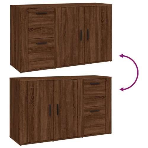 Komoda boja Smeđi hrasta 100x33x59,5 cm od konstruiranog drva - Smeđi hrast 1 Cijena