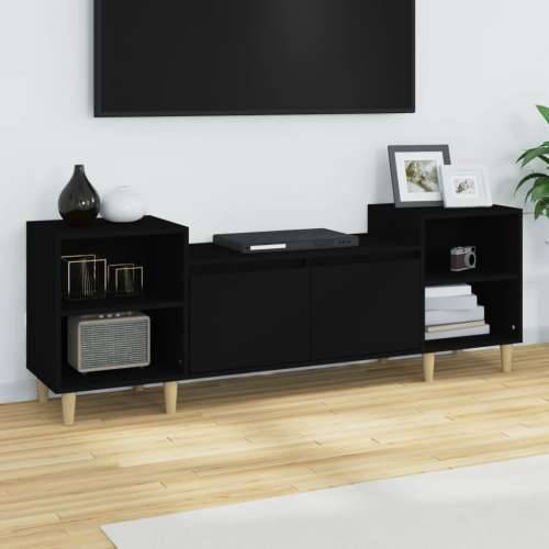 TV ormarić crni 160 x 35 x 55 cm od konstruiranog drva - Crna 1 Cijena