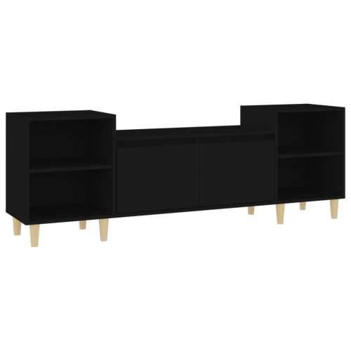TV ormarić crni 160 x 35 x 55 cm od konstruiranog drva - Crna 1 Cijena