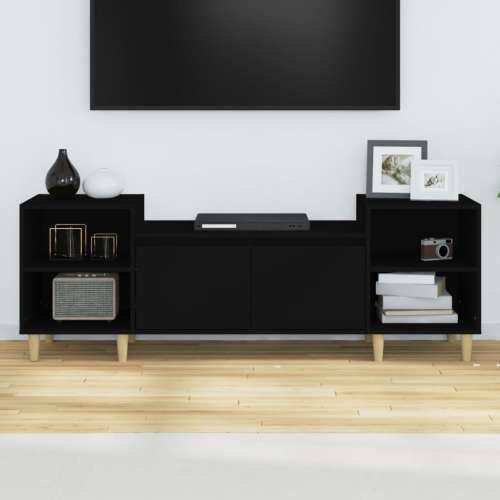 TV ormarić crni 160 x 35 x 55 cm od konstruiranog drva - Crna 1 Cijena