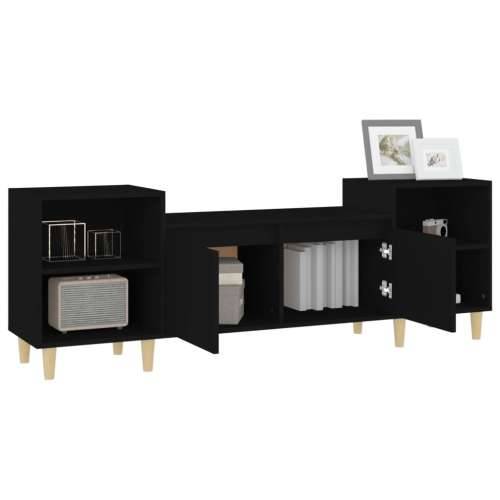 TV ormarić crni 160 x 35 x 55 cm od konstruiranog drva - Crna 1 Cijena