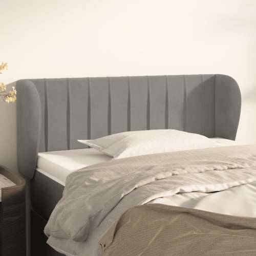 Uzglavlje s ušima svjetlosivo 83x23x78/88 cm baršunasto - Svjetlosiva 83 x 23 x 78/88 cm 1 Cijena