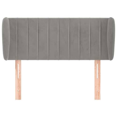 Uzglavlje s ušima svjetlosivo 83x23x78/88 cm baršunasto - Svjetlosiva 83 x 23 x 78/88 cm 1 Cijena
