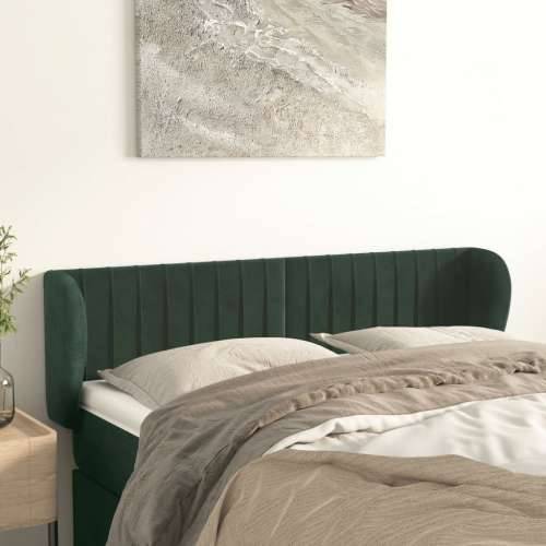 Uzglavlje s ušima tamnozeleno 147x23x78/88 cm baršunasto  - Tamnozelena 147 x 23 x 78/88 cm 1 Cijena