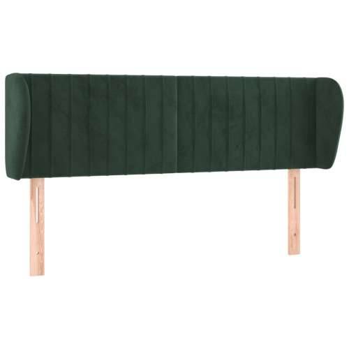 Uzglavlje s ušima tamnozeleno 147x23x78/88 cm baršunasto  - Tamnozelena 147 x 23 x 78/88 cm 1 Cijena