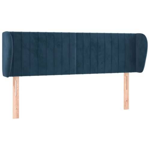 Uzglavlje s ušima tamnoplavo 147x23x78/88 cm baršunasto - Tamno plava 147 x 23 x 78/88 cm 1 Cijena