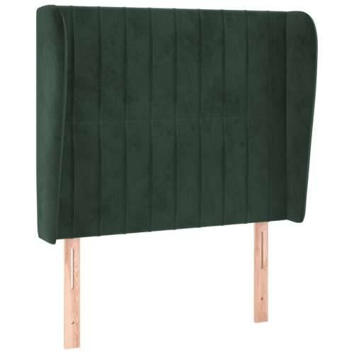 Uzglavlje s ušima tamnozeleno 103x23x118/128 cm baršunasto - Tamnozelena 103 x 23 x 118/128 cm 1 Cijena