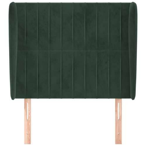 Uzglavlje s ušima tamnozeleno 103x23x118/128 cm baršunasto - Tamnozelena 103 x 23 x 118/128 cm 1 Cijena