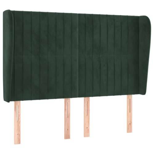 Uzglavlje s ušima tamnozeleno 147x23x118/128 cm baršunasto - Tamnozelena 147 x 23 x 118/128 cm 1 Cijena