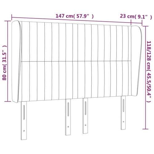 Uzglavlje s ušima tamnoplavo 147x23x118/128 cm baršunasto - Tamno plava 147 x 23 x 118/128 cm 1 Cijena