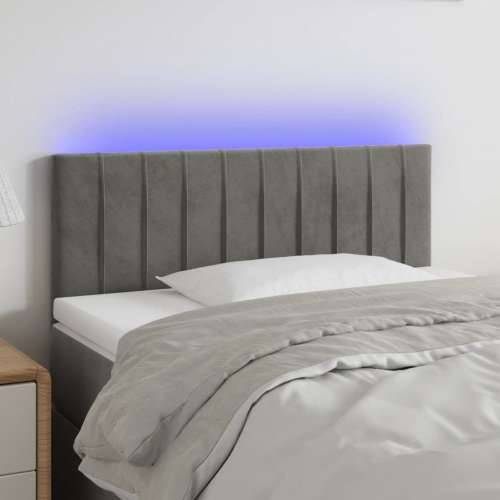 LED uzglavlje svjetlosivo 80 x 5 x 78/88 cm baršunasto - Svjetlosiva 80 x 5 x 78/88 cm 1 Cijena