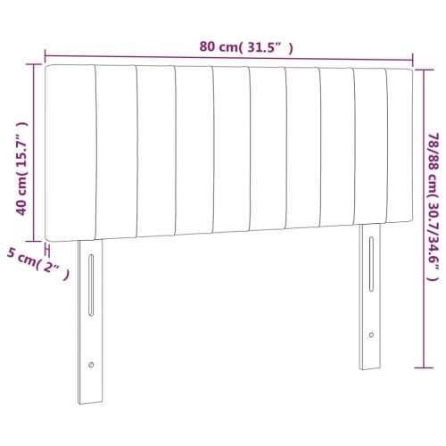 LED uzglavlje svjetlosivo 80 x 5 x 78/88 cm baršunasto - Svjetlosiva 80 x 5 x 78/88 cm 1 Cijena