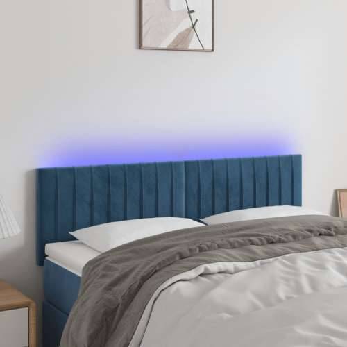 LED uzglavlje tamnoplavo 144x5x78/88 cm baršunasto - Tamno plava 144 x 5 x 78/88 cm 1 Cijena