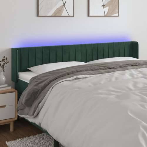 LED uzglavlje tamnozeleno 203x16x78/88 cm baršunasto - Tamnozelena 203 x 16 x 78/88 cm 1 Cijena