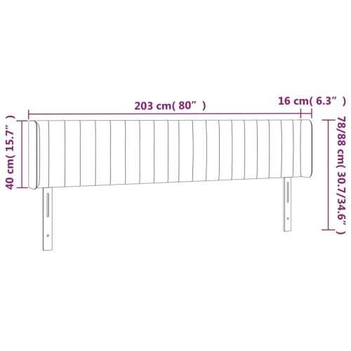 LED uzglavlje tamnozeleno 203x16x78/88 cm baršunasto - Tamnozelena 203 x 16 x 78/88 cm 1 Cijena