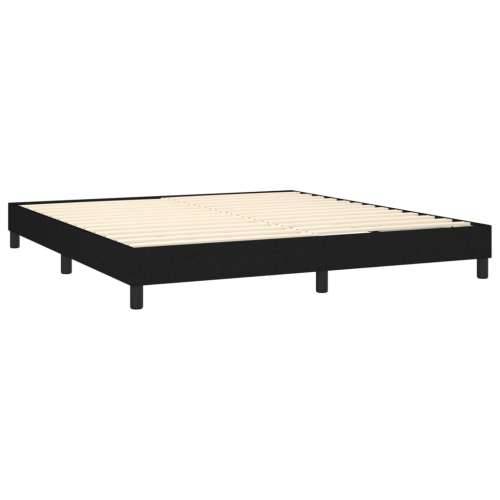 Krevet s oprugama i madracem crni 180x200 cm od tkanine - Crna 180 x 200 cm Obično s čavlima Cijena