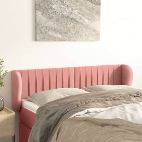 Uzglavlje s ušima ružičasto 147x23x78/88 cm baršunasto - Ružičasta 147 x 23 x 78/88 cm 1 Cijena